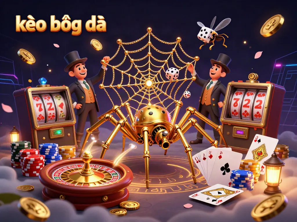 Experience kèo bóng đá excitement with steampunk characters amidst sparkling casino elements.