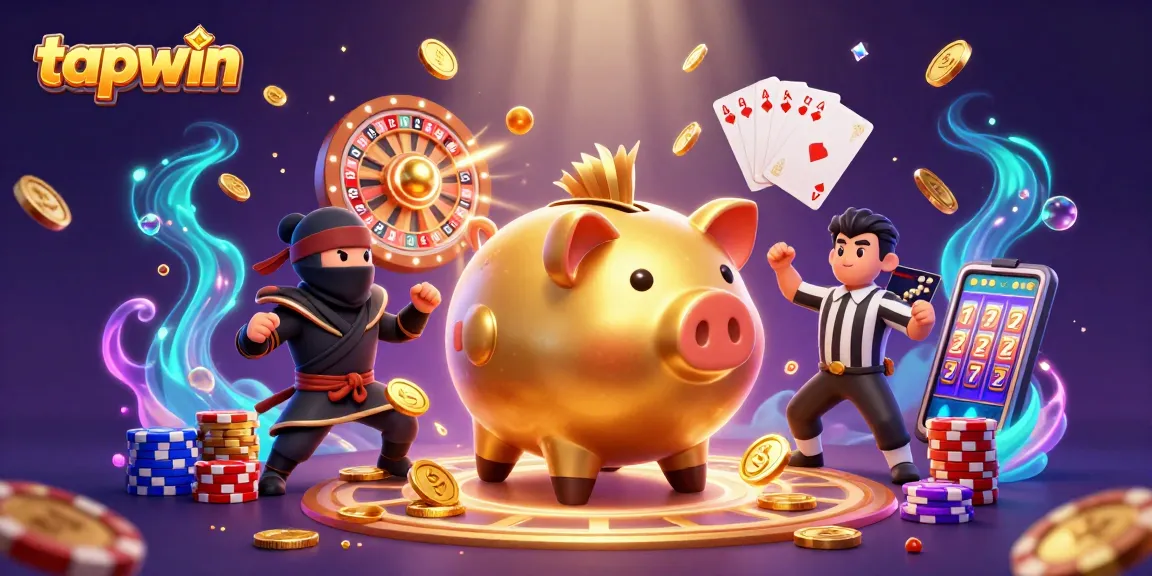 Experience dynamic gameplay at tapwin with golden coins and thrilling casino elements all around.