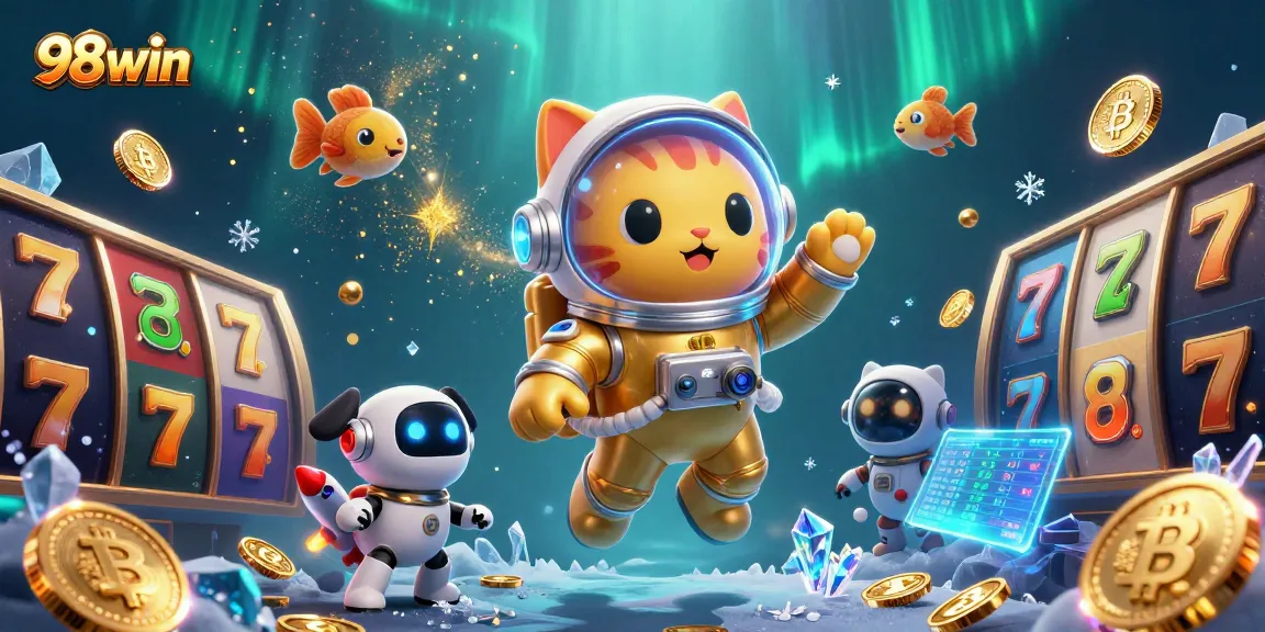 Engage in exciting gameplay at 98win, featuring dynamic 3D casino elements and a vibrant atmosphere.