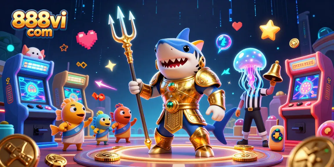 Play exciting games and win at 888vi com while enjoying this vibrant casino-themed illustration.