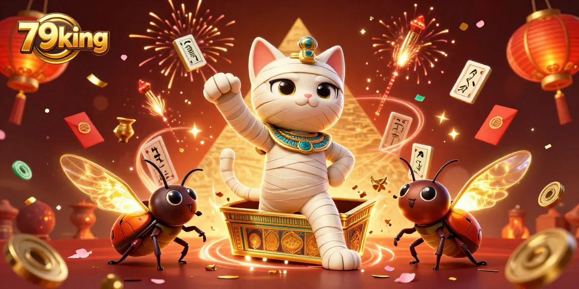 Experience thrilling adventures with the 79king casino mummy cat and its lucky scarab companion.